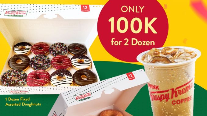 Promo Krispy Kreme Happiness Delight 2 lusin donat Rp. 100.000 tanggal 25 Maret 2026