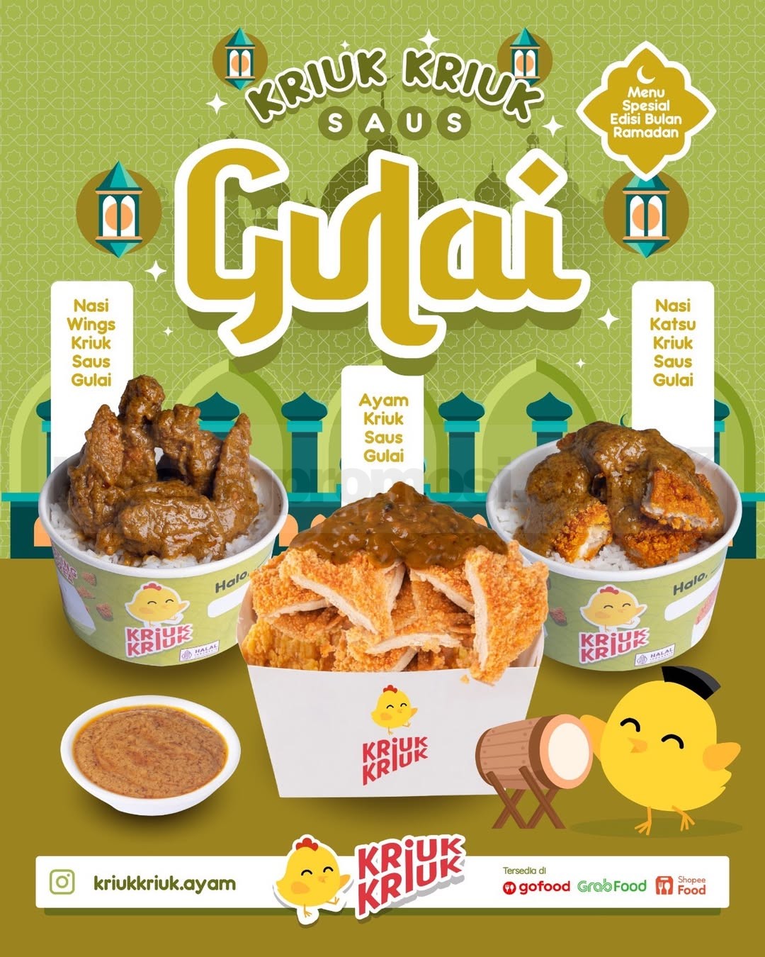 Promo Kriuk Kriuk NEW! Menu Saus Gulai Promo Kriuk Kriuk NEW! Menu Saus Gulai varian ayam wings katsu