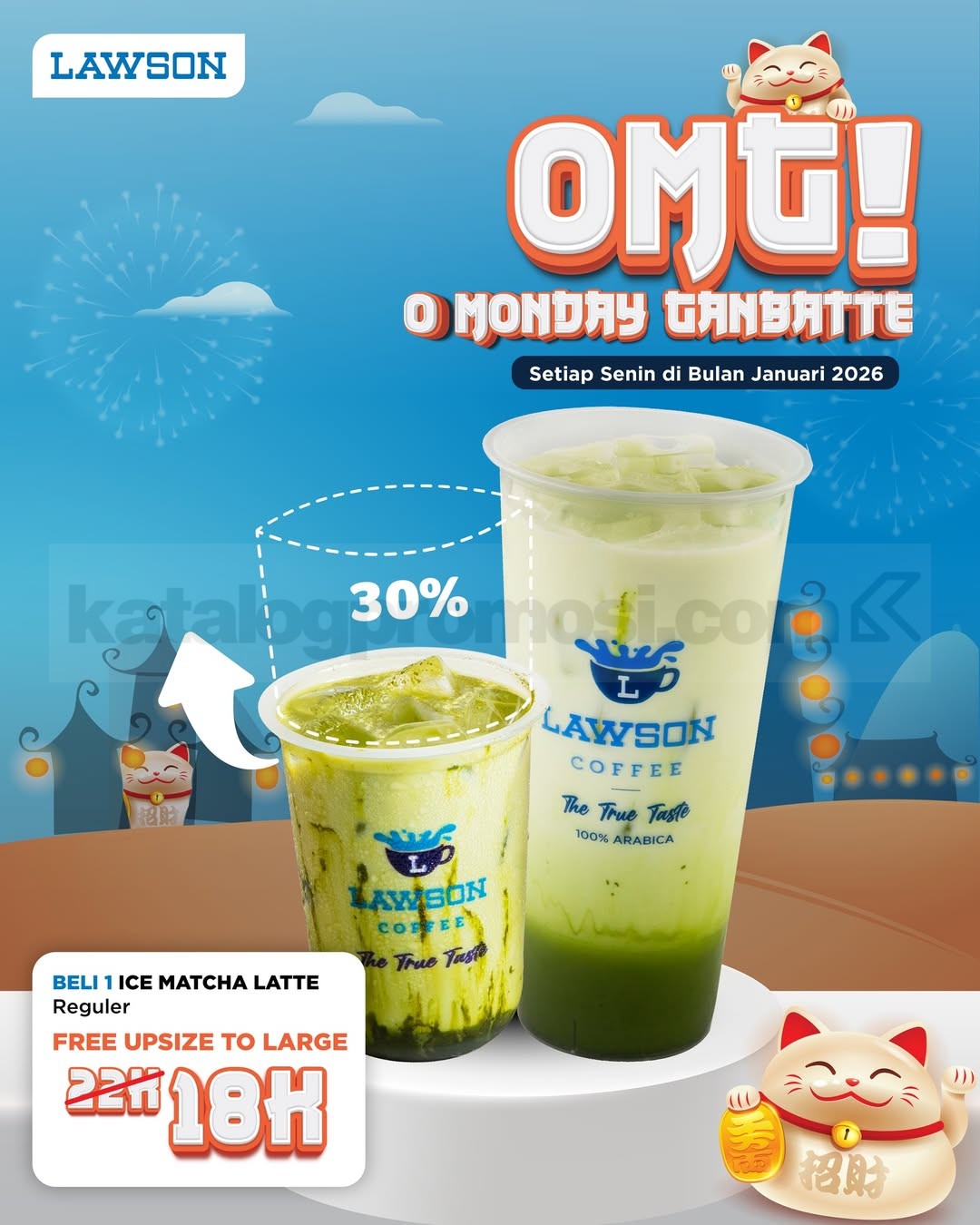 Promo Lawson O Monday Ganbatte Free Upsize Matcha Latte Promo Lawson O Monday Ganbatte Free Upsize Matcha Latte Ice Matcha Latte regular