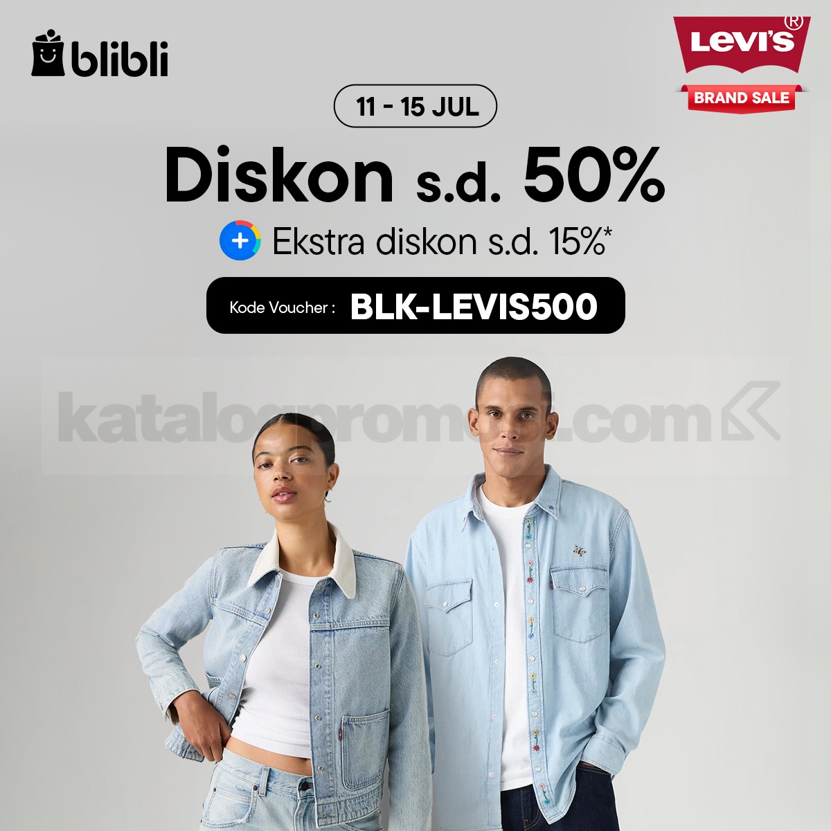Promo Levi's Brand Sale Diskon hingga 50% Promo Levi's Brand Sale Diskon hingga 50% dengan voucher ekstra diskon di Blibli.