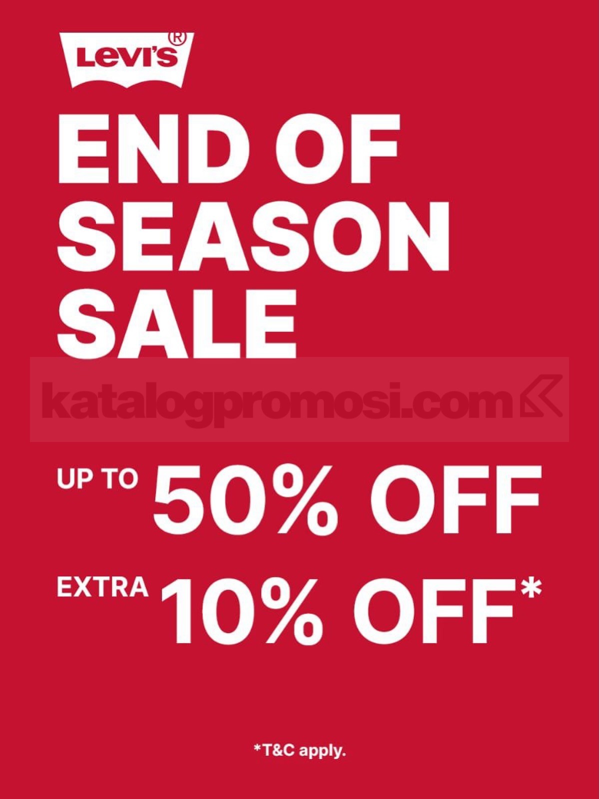 Promo LEVI’S End Of Season Sale Hingga 50% + Extra 10% Promo LEVI’S End Of Season Sale Hingga 50% + Extra 10% 1