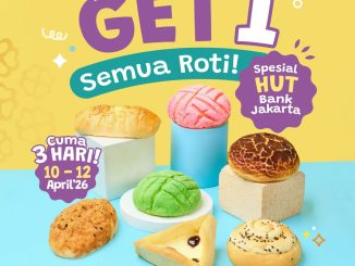 Promo LOAF BUN HUT Bank Jakarta Buy 1 Get 1 roti semua varian maks Rp. 16.000