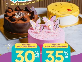 Promo Loaf Bun Whole Cake Diskon hingga 35% untuk seluruh whole cake tanpa minimal transaksi