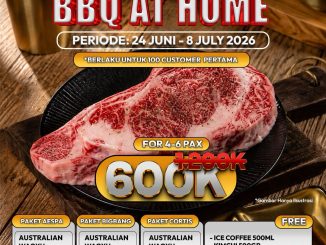 Promo Magal Wagyu BBQ at Home 4–6 Pax Rp. 600.000 paket wagyu lengkap bonus nasi kimchi