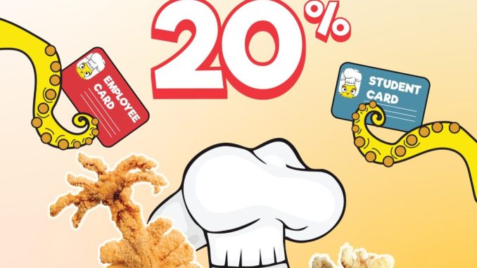Promo Master Squid ID Card Diskon 20% untuk pelajar dan karyawan di seluruh outlet