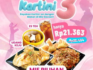 Promo Mie Gacoan Paket GASPOL 3 Kartini Rp. 21.363 mie udang keju es teh