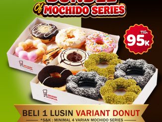 Promo Mister Donut Bundle Mochido Series 1 Lusin Rp. 95.000 varian Black Forest dan Matcha