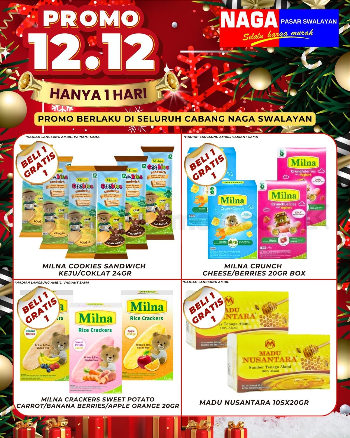 Promo Naga Swalayan Gebyar Diskon 12.12 BELI 1 GRATIS 1 Promo Naga Swalayan Gebyar Diskon 12.12 BELI 1 GRATIS 1 2