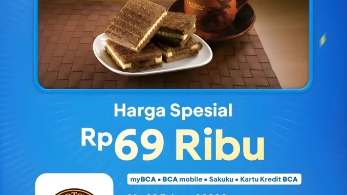 Promo OldTown White Coffee HUT BCA Butter Kaya Toast Rp. 69.000 dine-in bayar BCA 21-22 Februari 2026