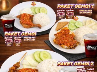Promo Pak Gembus Sariwangi Paket Gemoi mulai Rp. 26.000 gratis Es Teh Sariwangi