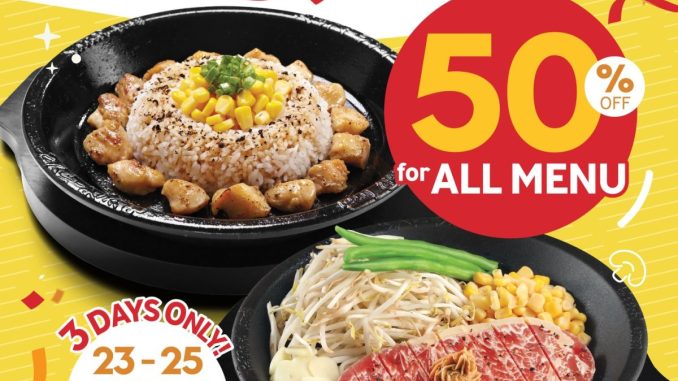 Promo Pepper Lunch BRI Special Deal Diskon 50% Semua Menu dengan pembayaran kartu BRI