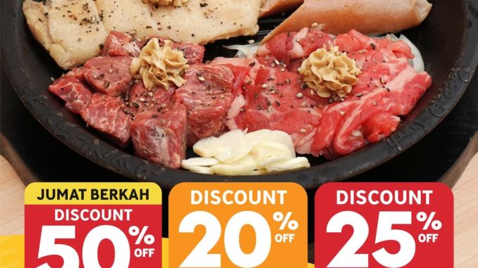 Promo Pepper Lunch BSI Diskon Hingga 50% dengan potongan sampai Rp. 100.000 pembayaran kartu BSI