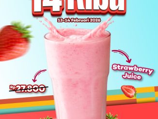 Promo Platinum Resto Valentine Strawberry Juice Rp. 14.000 dengan minimum beli 1 menu utama