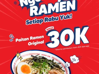 Promo Ramen Girl Paitan Ramen Original Rp. 30.000 setiap hari Rabu