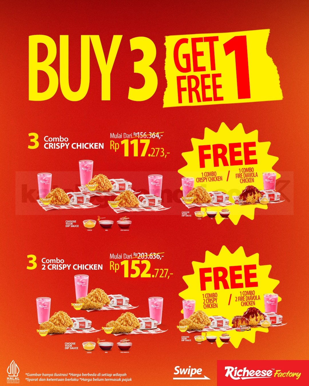 Promo Richeese Factory BUY 3 GET 1 FREE Promo Richeese Factory BUY 3 GET 1 FREE 3