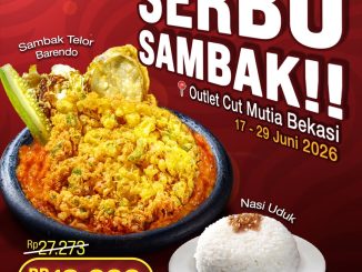 Promo Sambal Bakar Sambak Telor Barendo Nasi Uduk Rp 18.000 di Cut Mutia Bekasi