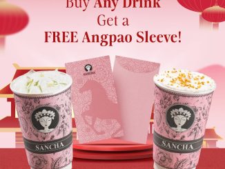 Promo Sancha Chinese New Year Gratis Angpao beli minuman dapat sleeve