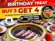 Promo SHABURI KINTAN BUFFET January Birthday Treat BUY 3 GET 4 dengan Birthday Meat Cake