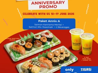 Promo Shigeru SHIGERU'DAY Paket Berdua Rp. 50.000 anniversary paket makan 2 orang