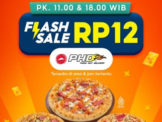 Promo ShopeeFood PHD Flash Sale Rp. 12 untuk 3 pizza Triple Fun Pizza di jam 11.00 dan 18.00 WIB