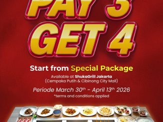 Promo ShukaGrill PAY 3 GET 4 All You Can Eat makan berempat bayar tiga
