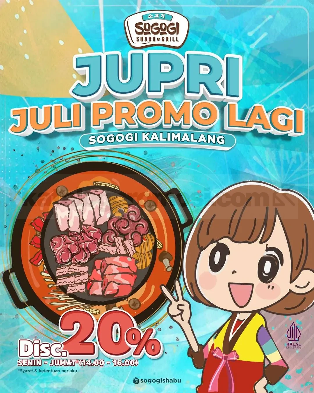 Promo Sogogi Kalimalang Diskon 20% Shabu & Grill Promo Sogogi Kalimalang Diskon 20% Shabu & Grill untuk paket Reguler dan Premium di Jakarta Timur.