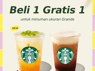 Promo Starbucks Buy 1 Get 1 Free Grande Beverages khusus Starbucks Rewards Member tanggal 10 Juni 2026.