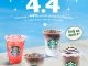 Promo Starbucks Double Date 4.4 diskon 44% tanggal 4 April 2026 untuk pembelian dua minuman grande di store