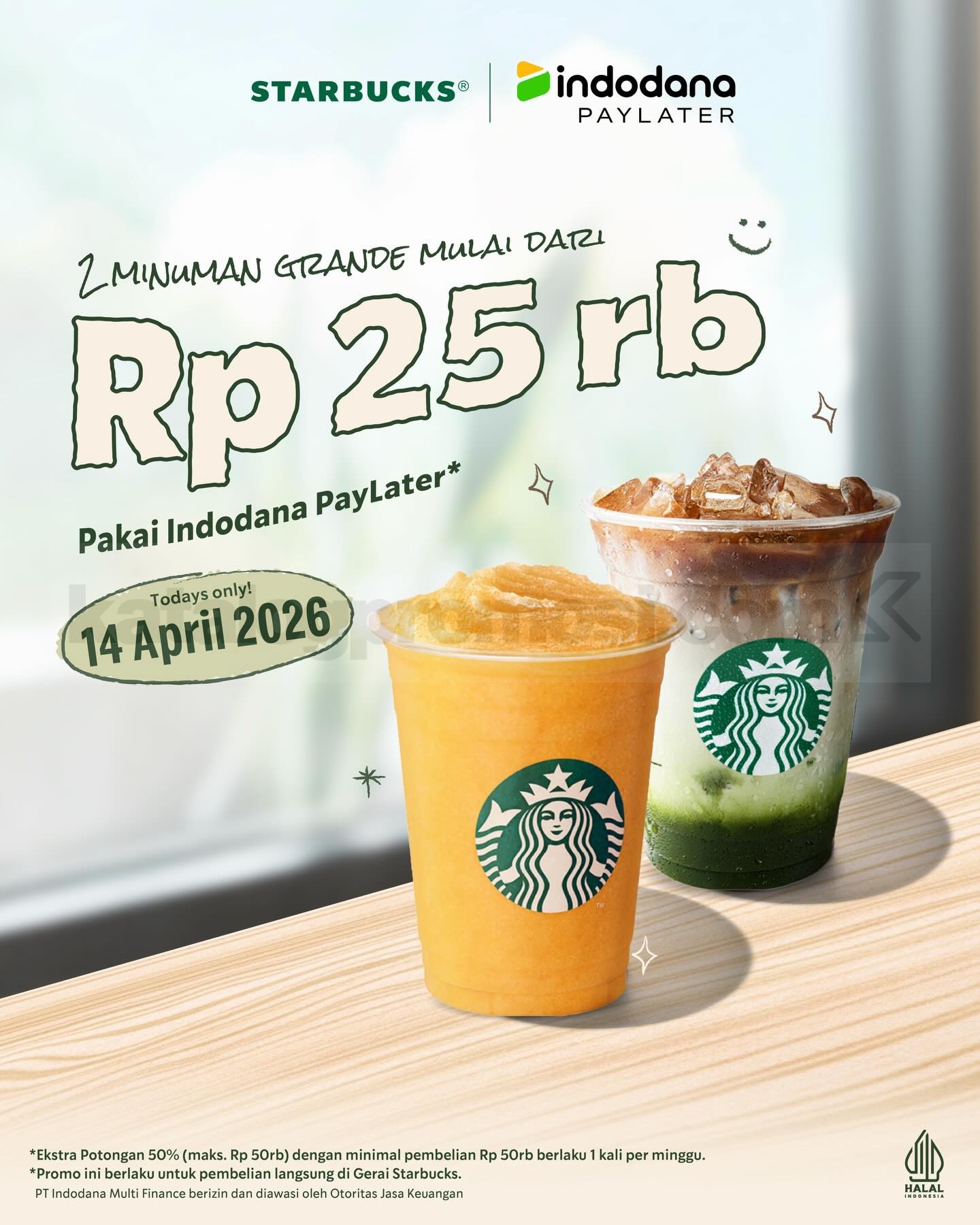 Promo Starbucks Indodana 2 Minuman Grande Mulai Rp. 25.000 Promo Starbucks Indodana 2 minuman grande mulai Rp. 25.000