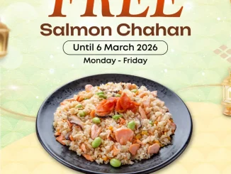 Promo Sushi Tei Free Salmon Chahan gratis Salmon Chahan weekday hingga 6 Maret 2026