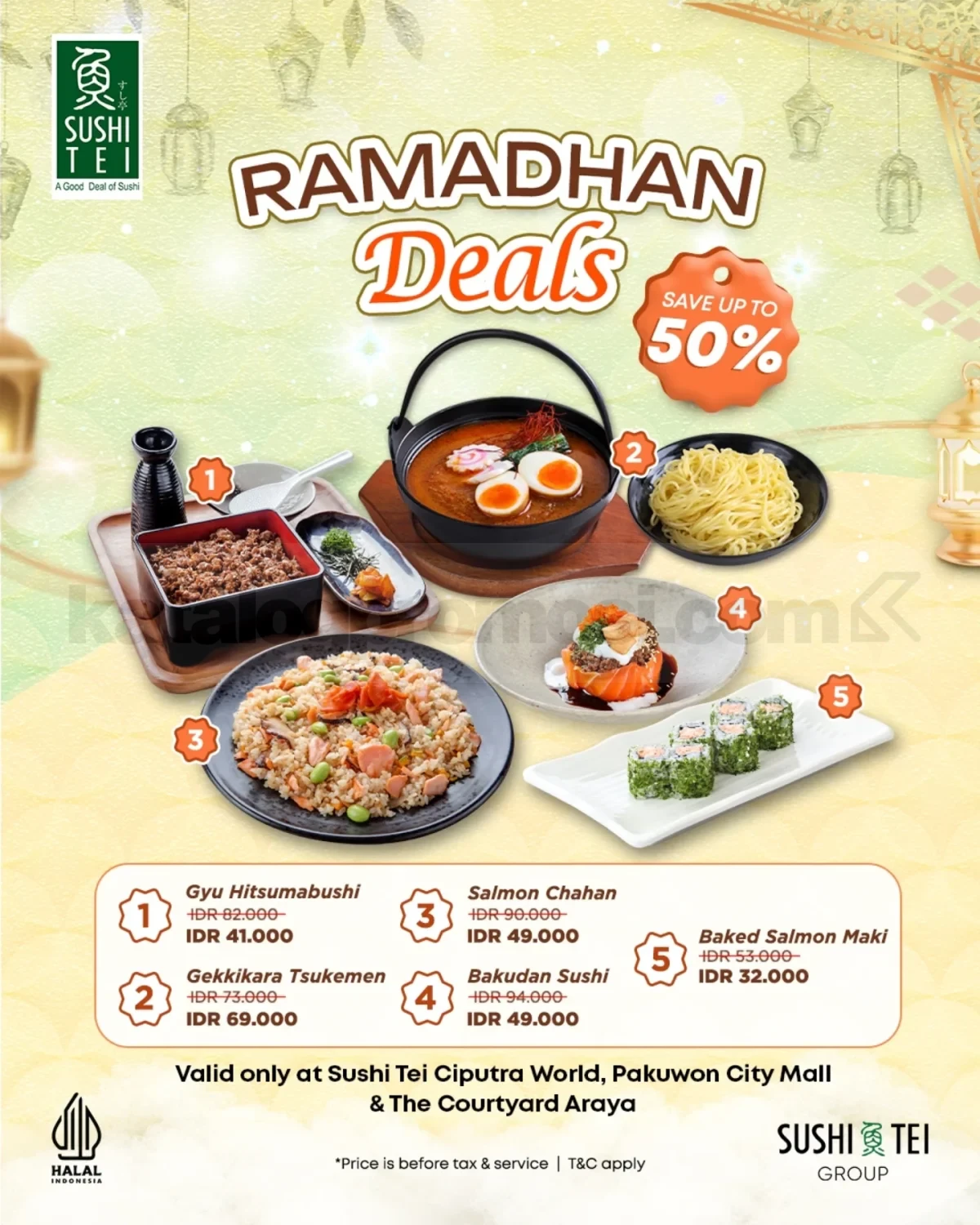 Promo Sushi Tei Ramadhan Deals Menu Favorit Diskon hingga 50% Promo Sushi Tei Ramadhan Deals Menu Favorit Diskon hingga 50% 1