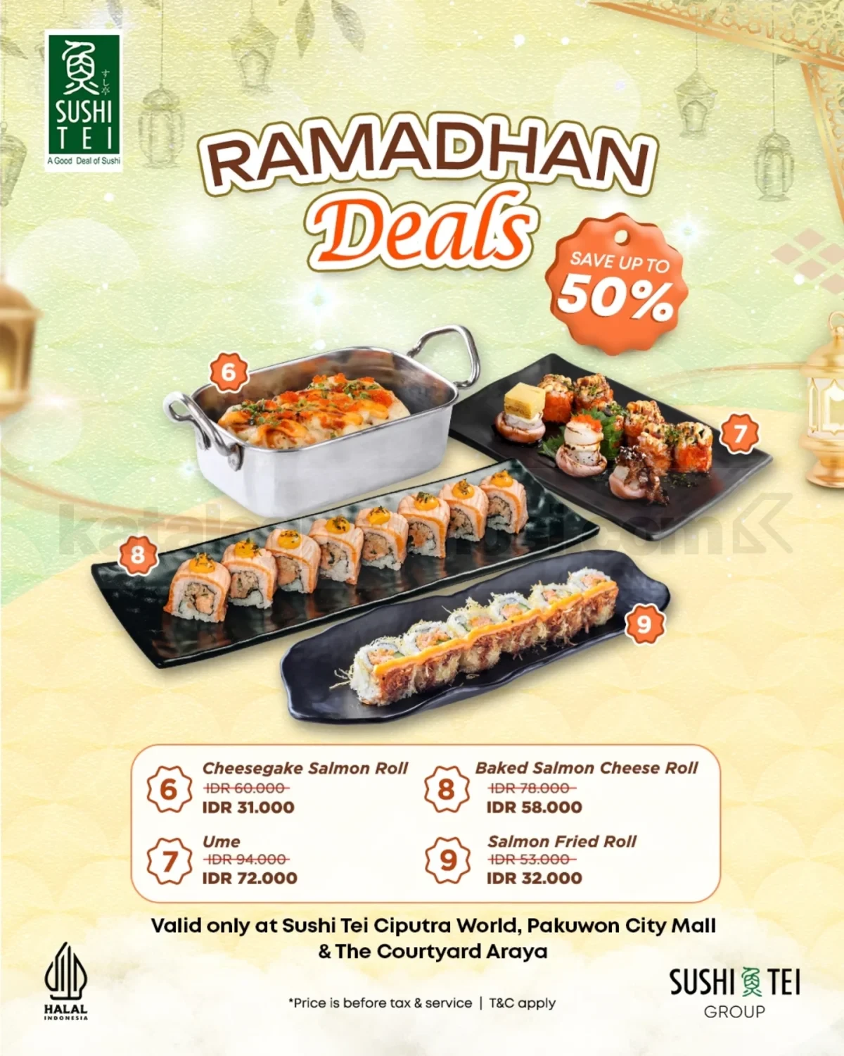 Promo Sushi Tei Ramadhan Deals Menu Favorit Diskon hingga 50% Promo Sushi Tei Ramadhan Deals Menu Favorit Diskon hingga 50% 2