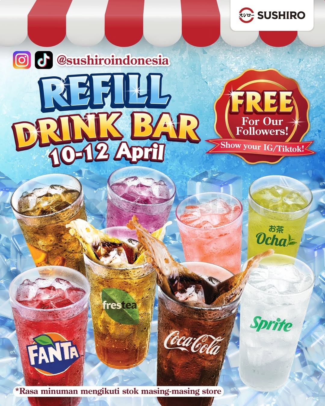 Promo Sushiro Free Refill Drink Bar Promo Sushiro Free Refill Drink Bar gratis isi ulang minuman sepuasnya