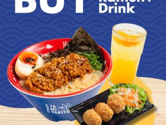 Promo Tami Yakitori Buy Ramen + Drink Free Side Dish bonus side dish dine in