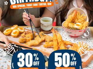 Promo TenTen Birthday Treat diskon hingga 50% untuk semua menu sesuai level membership berlaku sampai H+14 dari ulang tahun.