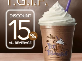 Promo The Coffee Bean T.G.I.F Diskon 15% Semua Minuman setiap Jumat di seluruh outlet