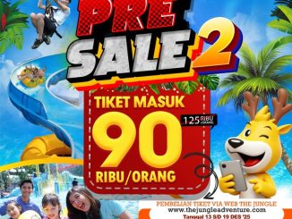 Promo The Jungle Waterpark Pre Sale 2 Tiket Masuk Rp. 90.000 untuk liburan akhir tahun Nataru