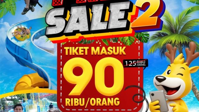Promo The Jungle Waterpark Pre Sale 2 Tiket Masuk Rp. 90.000 untuk liburan akhir tahun Nataru