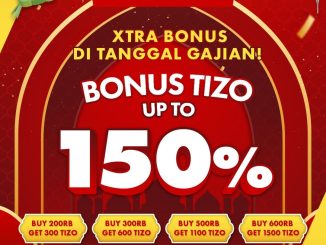 Promo Timezone Spesial Gajian Bonus Tizo hingga 150 persen isi ulang powercard