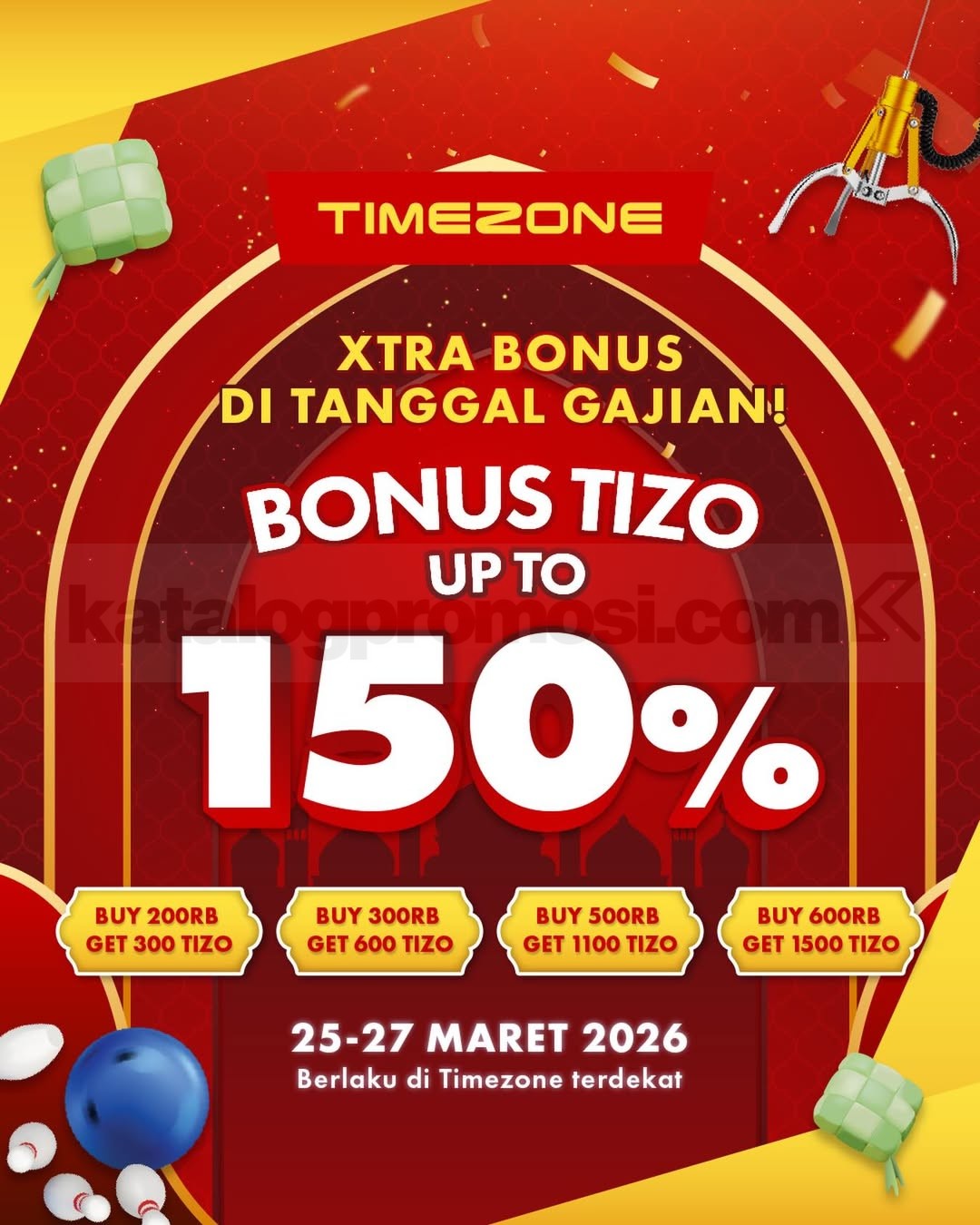 Promo Timezone Spesial Gajian Bonus Tizo hingga 150% Promo Timezone Spesial Gajian Bonus Tizo hingga 150 persen isi ulang powercard