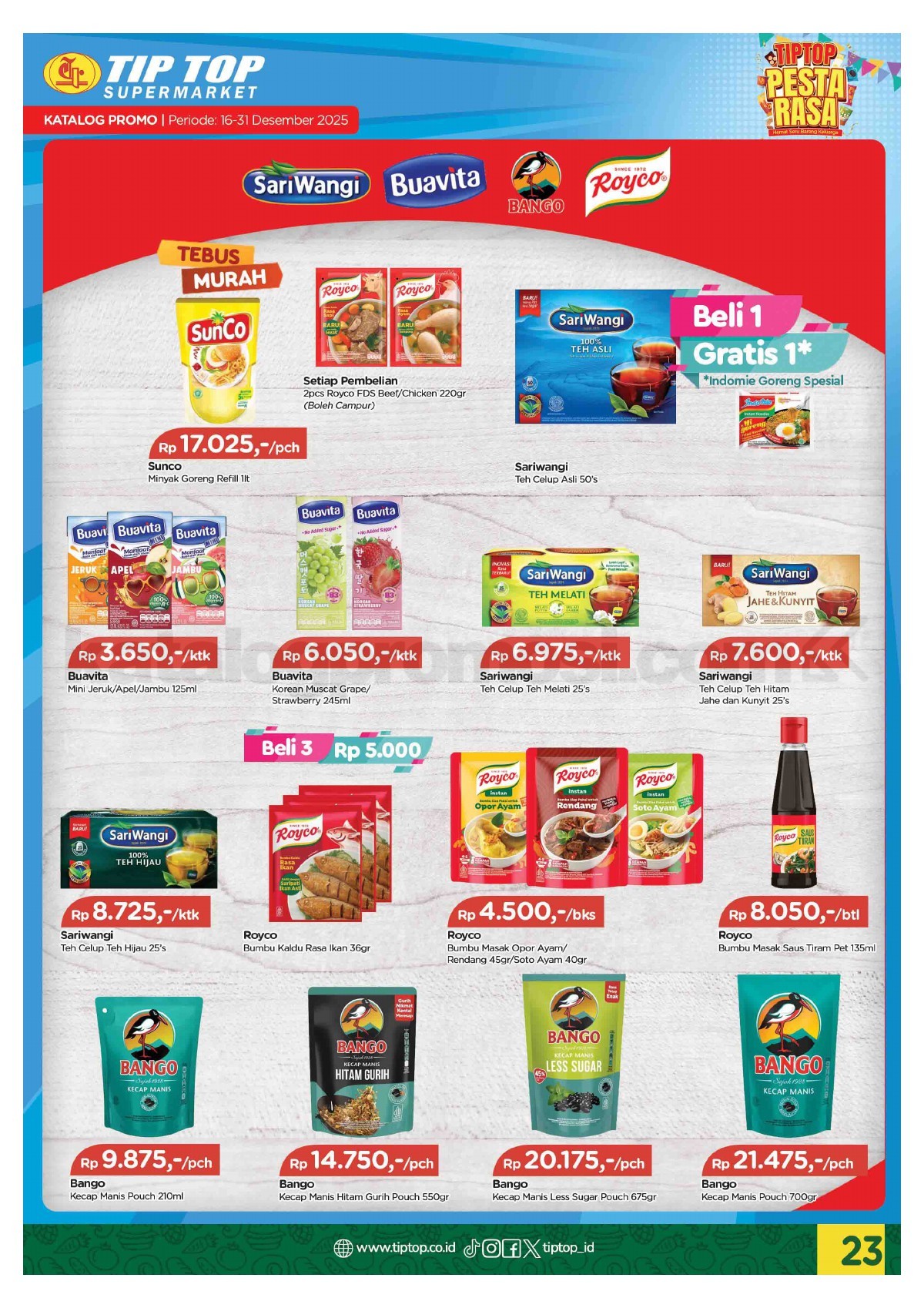 Promo TIP TOP SWALAYAN Katalog Mingguan 16-31 Desember 2025 Promo TIP TOP SWALAYAN Katalog Mingguan 16-31 Desember 2025 23