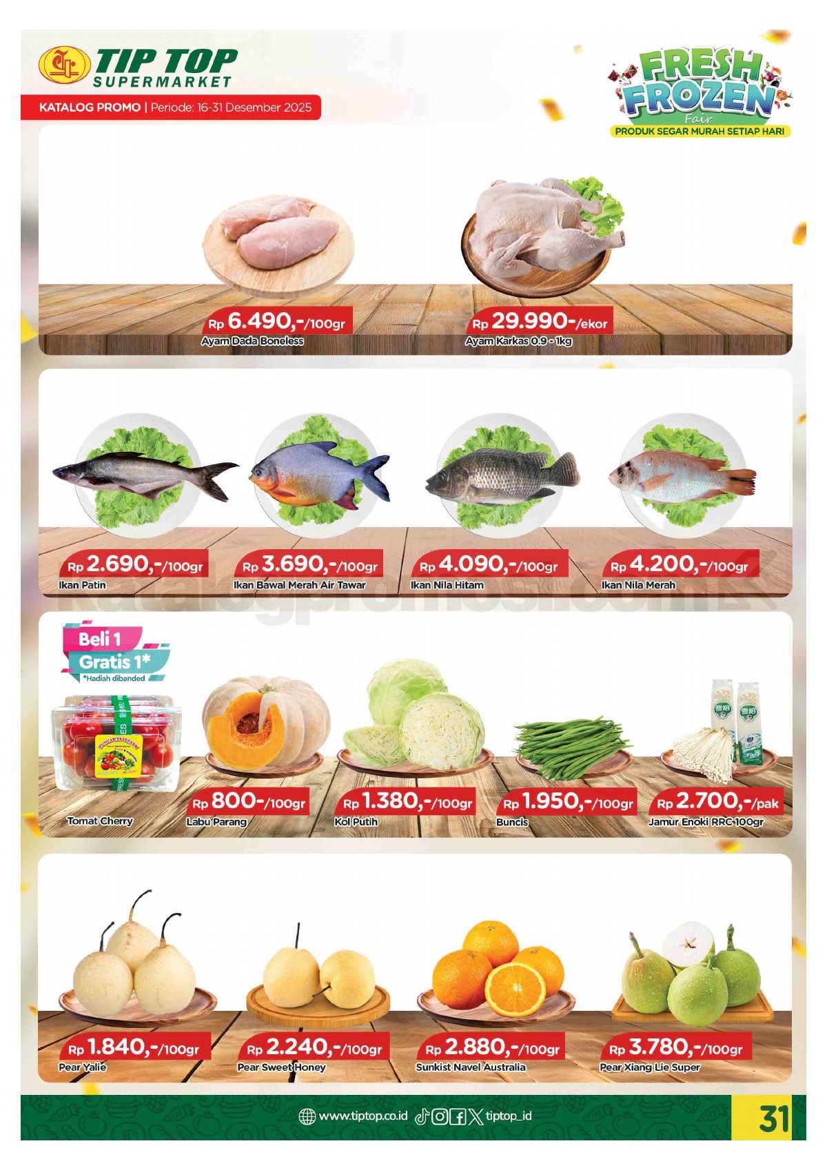 Promo TIP TOP SWALAYAN Katalog Mingguan 16-31 Desember 2025 Promo TIP TOP SWALAYAN Katalog Mingguan 16-31 Desember 2025 31