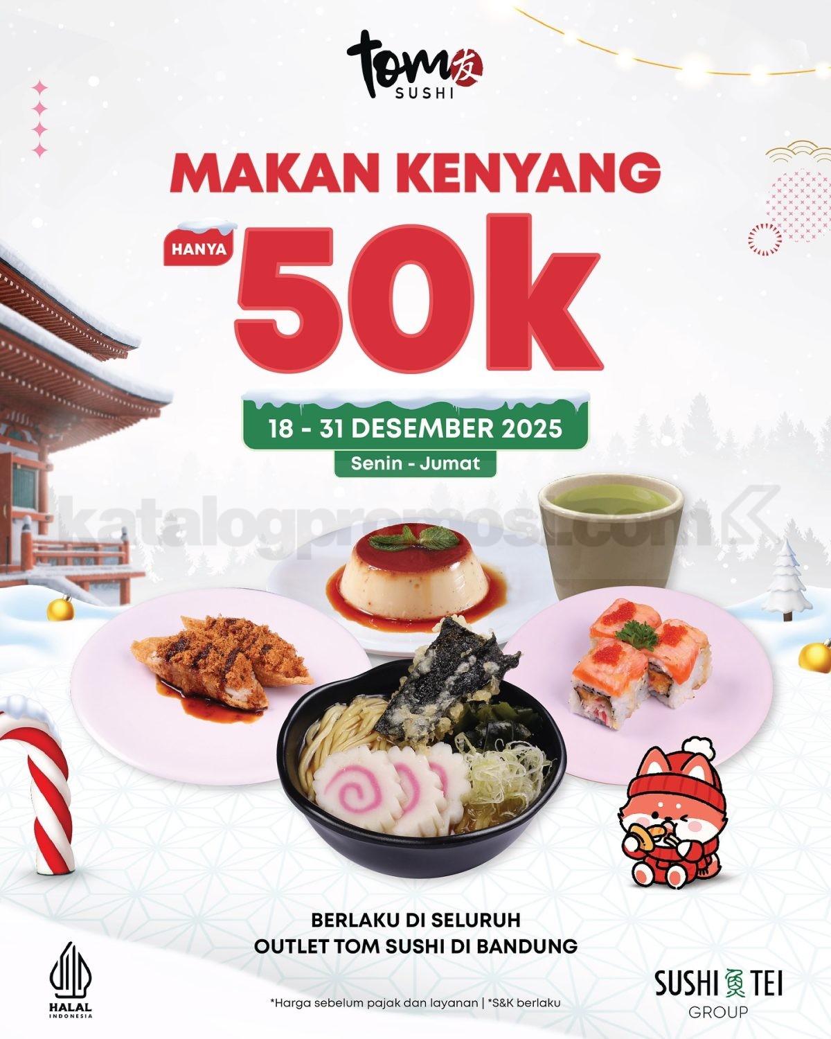Promo TOM SUSHI Bandung Paket Kenyang Rp. 50.000 Promo TOM SUSHI Bandung Paket Kenyang Rp. 50.000 1
