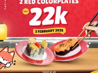 Promo Tom Sushi Flash Sale 2.2 dua Red Colorplate Rp. 22.000 cuma satu hari