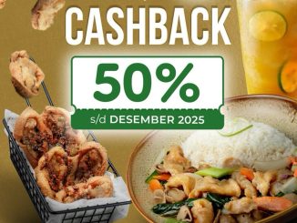 Promo Tong Tji Tea House Cashback 50% pakai QRIS blu transaksi minimal Rp. 100.000