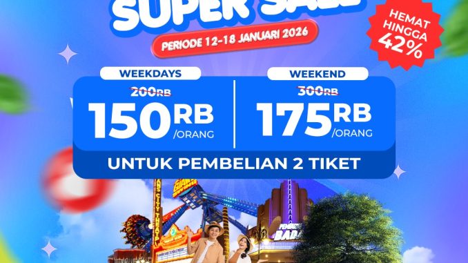 Promo Trans Studio Bandung Januari Super Sale tiket mulai Rp. 150.000