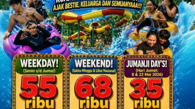 Promo Transera Waterpark Mei 2026 tiket mulai Rp. 12.000 untuk ulang tahun dan harga weekday weekend