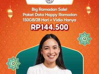 Promo Tri Big Ramadan Sale 150GB + Vidio Rp. 144.500 paket data 28 hari