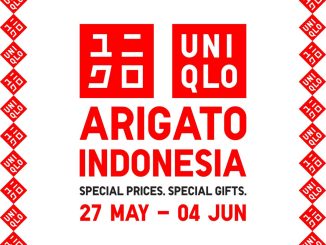 Promo UNIQLO Arigato Indonesia dengan lebih dari 40 produk pilihan harga mulai Rp. 99.000 periode 27 Mei–4 Juni 2026