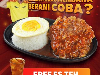 Promo Waroeng Steak Chicken Nashville Free Es Teh bonus minuman periode April 2026